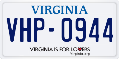 VA license plate VHP0944