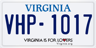 VA license plate VHP1017