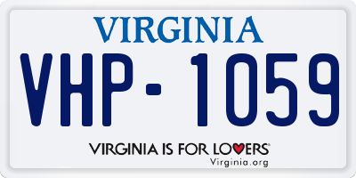 VA license plate VHP1059