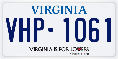 VA license plate VHP1061