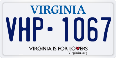 VA license plate VHP1067