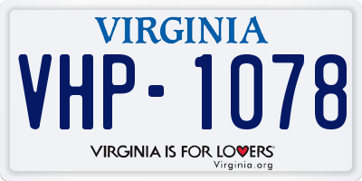 VA license plate VHP1078