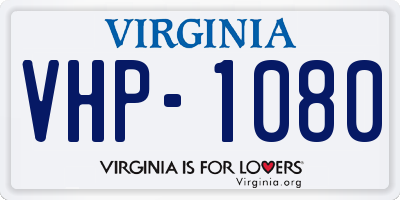VA license plate VHP1080