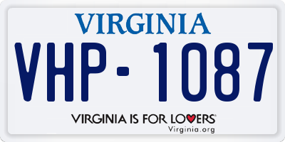 VA license plate VHP1087