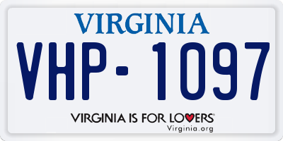 VA license plate VHP1097