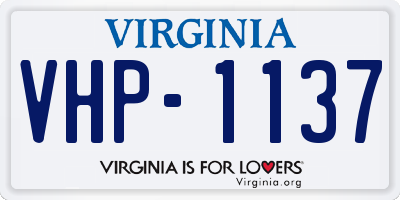 VA license plate VHP1137