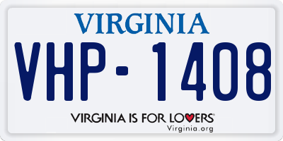 VA license plate VHP1408