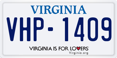 VA license plate VHP1409