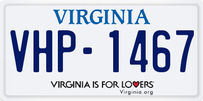 VA license plate VHP1467