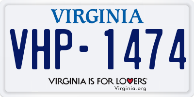 VA license plate VHP1474