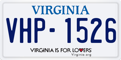VA license plate VHP1526