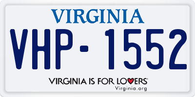 VA license plate VHP1552