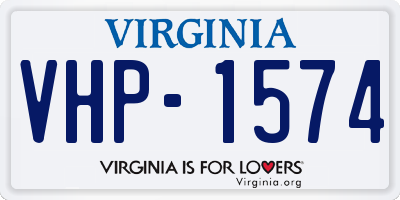 VA license plate VHP1574