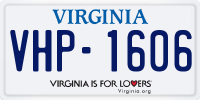 VA license plate VHP1606