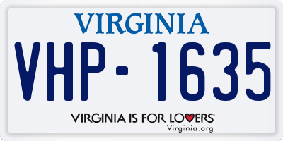 VA license plate VHP1635