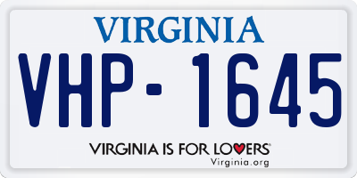 VA license plate VHP1645