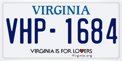 VA license plate VHP1684
