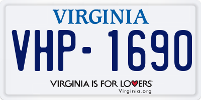 VA license plate VHP1690