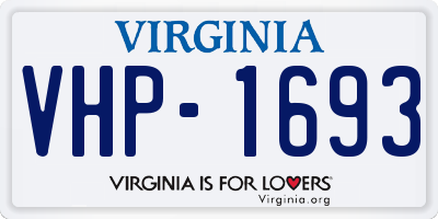 VA license plate VHP1693
