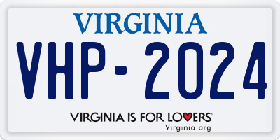 VA license plate VHP2024