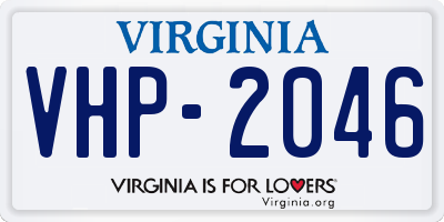 VA license plate VHP2046