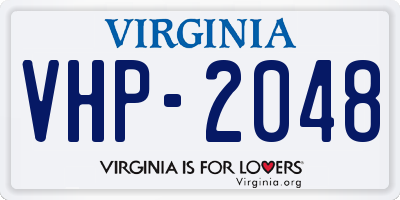 VA license plate VHP2048