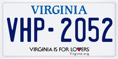 VA license plate VHP2052