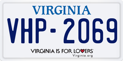 VA license plate VHP2069
