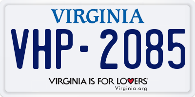 VA license plate VHP2085