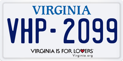 VA license plate VHP2099