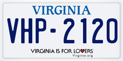 VA license plate VHP2120