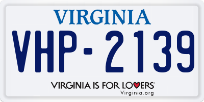 VA license plate VHP2139