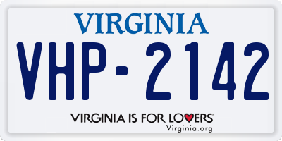 VA license plate VHP2142