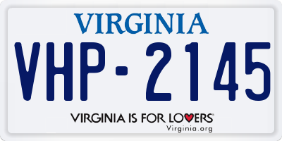 VA license plate VHP2145