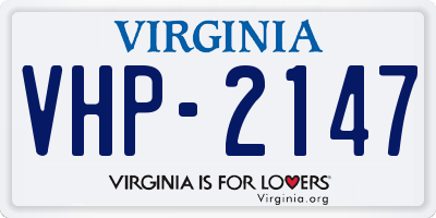 VA license plate VHP2147