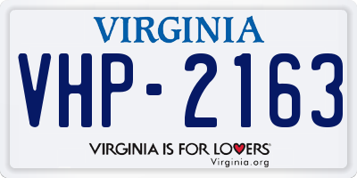 VA license plate VHP2163