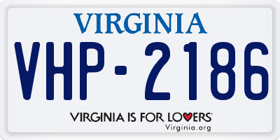 VA license plate VHP2186