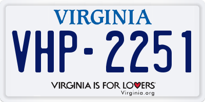 VA license plate VHP2251