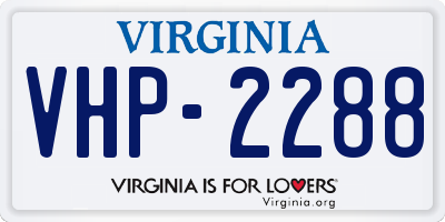 VA license plate VHP2288