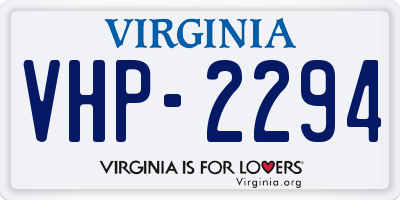 VA license plate VHP2294