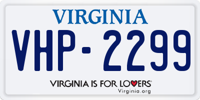 VA license plate VHP2299