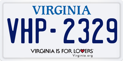 VA license plate VHP2329