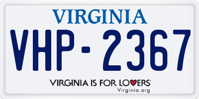 VA license plate VHP2367