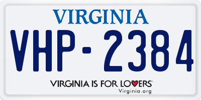 VA license plate VHP2384
