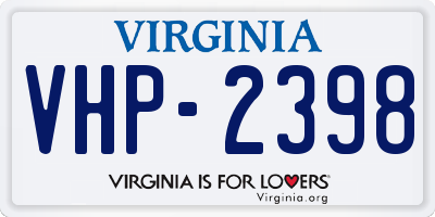 VA license plate VHP2398