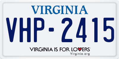 VA license plate VHP2415