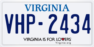 VA license plate VHP2434