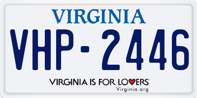 VA license plate VHP2446