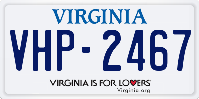VA license plate VHP2467