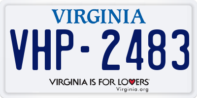 VA license plate VHP2483